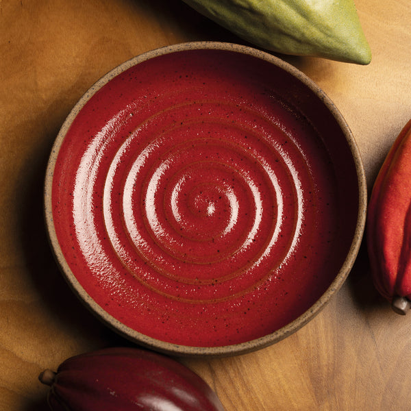 Bol Bicolore avec dessin Olaria x Dengo, rouge, céramique