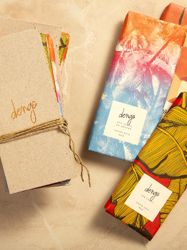 Barras de chocolate Dengo embaladas