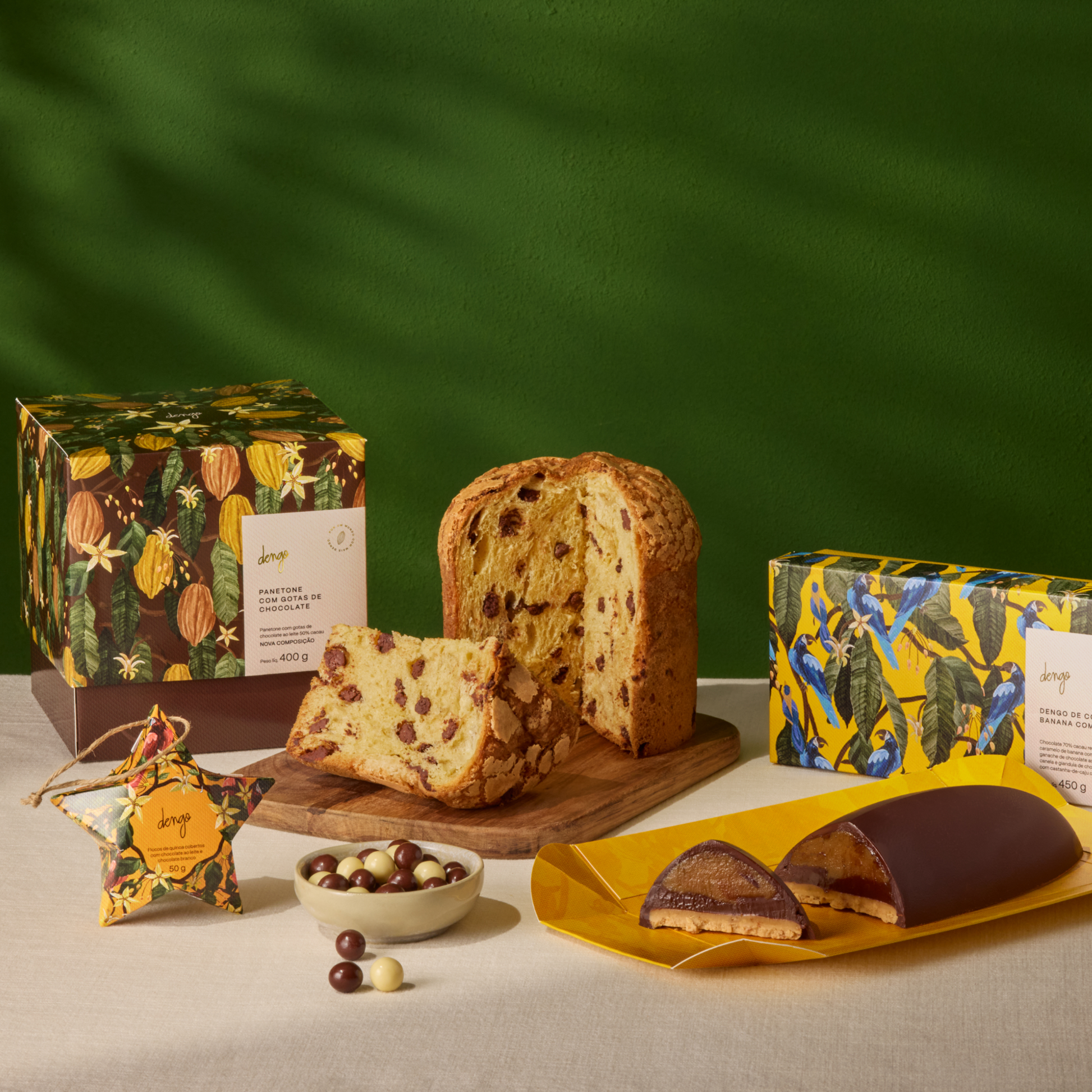 Kit Saveurs de Noël - Drageas de Quinoas & Dengo de Corte Banana & Panettone Pépites de chocolat